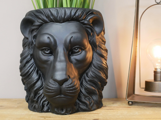 Black Lion Head Planter