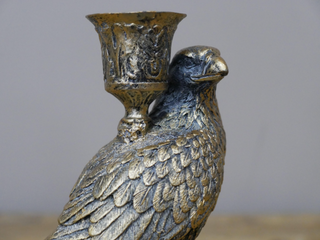 Quirky Silver Eagle Candle Holder