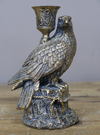 Quirky Silver Eagle Candle Holder