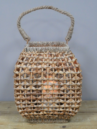 Large Boho Rattan Lantern