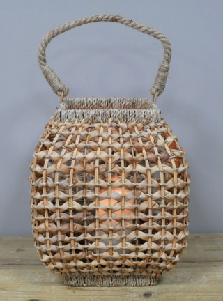 Large Boho Rattan Lantern
