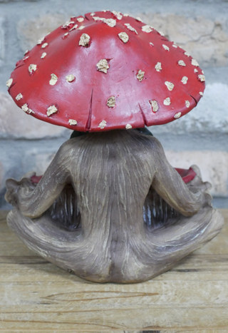 Quirky Mushroom Man Garden Ornament