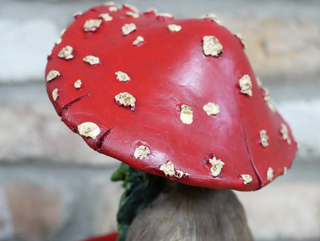 Quirky Mushroom Man Garden Ornament