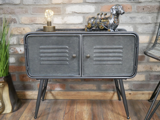 Industrial Metal Rustic Bedside Table