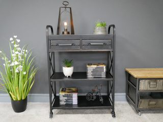 Industrial Metal Bookcase Cabinet