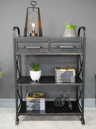 Industrial Metal Bookcase Cabinet