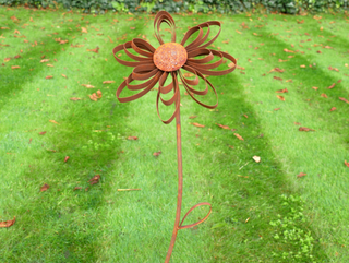 Rusty Metal Rose Garden Stake