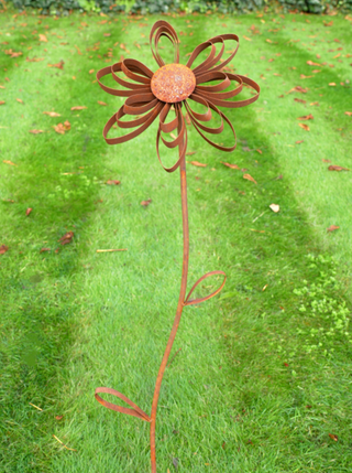 Rusty Metal Rose Garden Stake