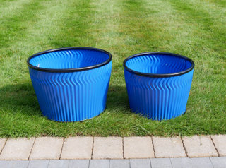 Set Of 2 Blue Dolly Tubs