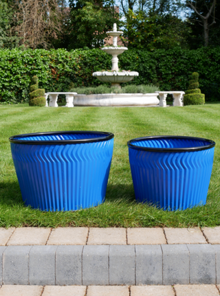 Set Of 2 Blue Dolly Tubs