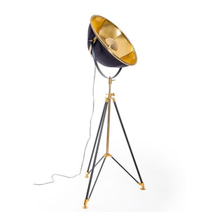 Black & Brass Tripod Floor Lamp
