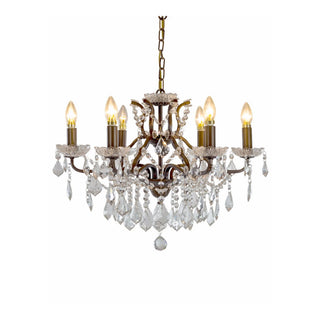 Bronze 6 Branch Chandelier