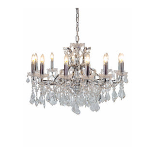 Chrome 12 Branch Chandelier