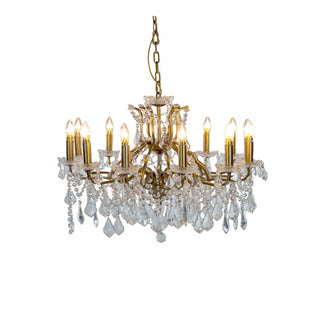 Gold 12 Branch Chandelier