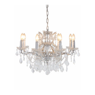 Silver 8 Branch Chandelier