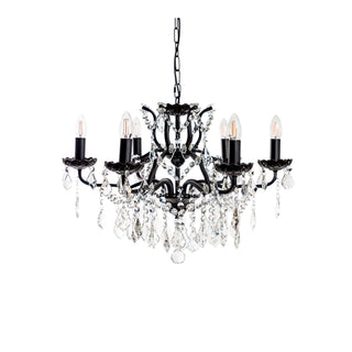 Black 6 Branch Chandelier
