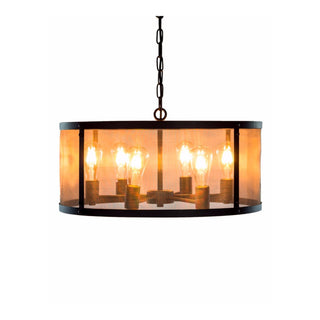 Small Black Industrial Chandelier