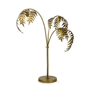 Antique Gold Palm Leaf Table Lamp