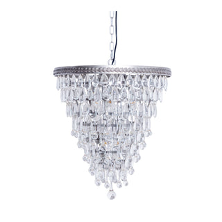 Large Silver Rainfall Chandelier