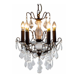 Bronze 5 Branch French Chandelier