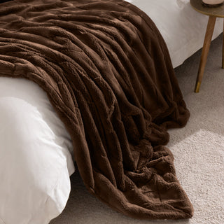 Empress Faux Fur Throw Brown