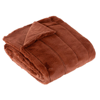 Empress Faux Fur Throw Rust