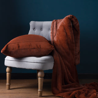Empress Faux Fur Throw Rust