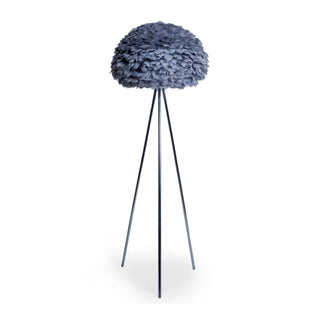 Grey Feather Tripod Floor Lamp